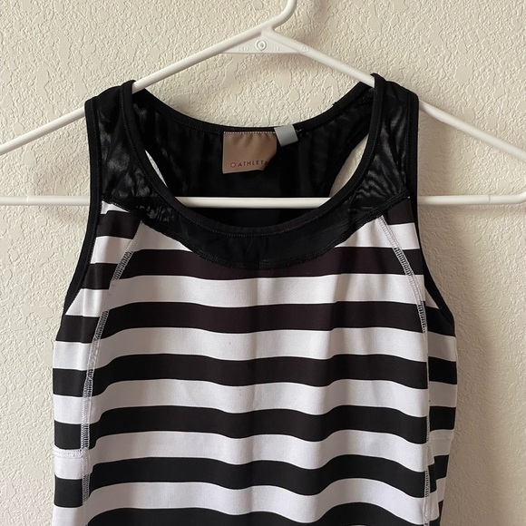 Athleta, black and white stripe tank top - Picture 2 of 5
